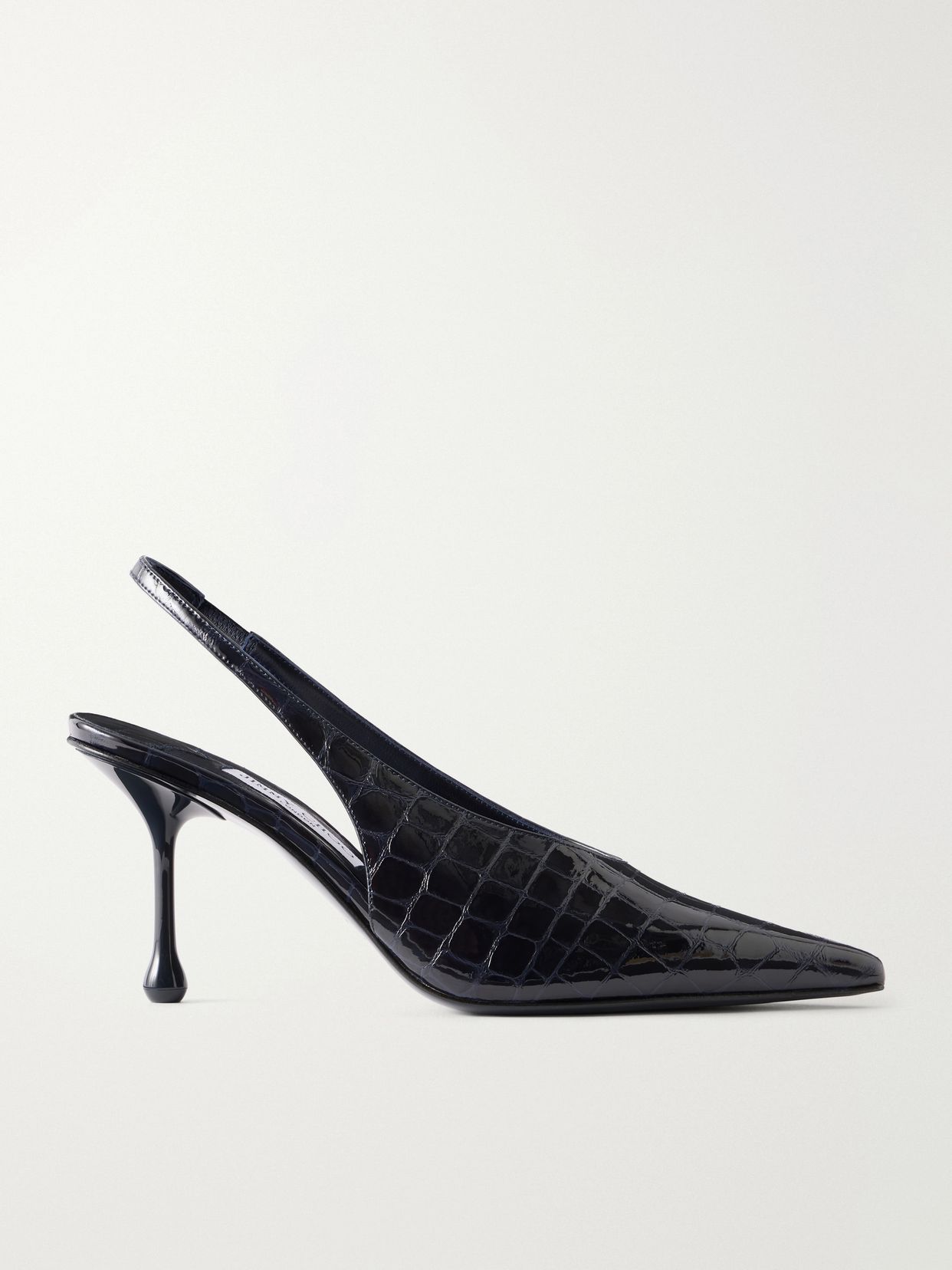 isa 80 croc effect leather slingback pumps