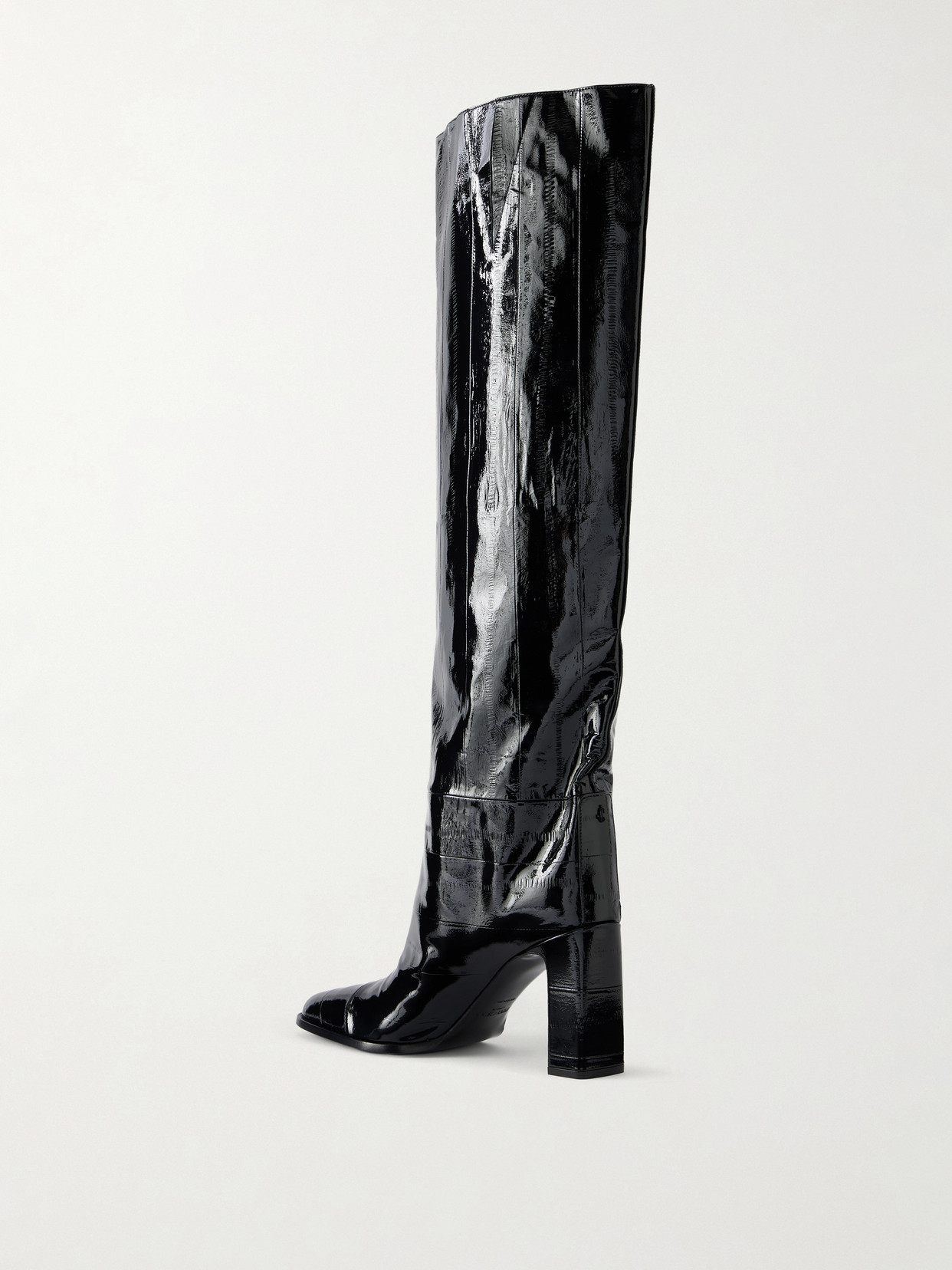 Caly 85 Textured-Leather Knee Boots