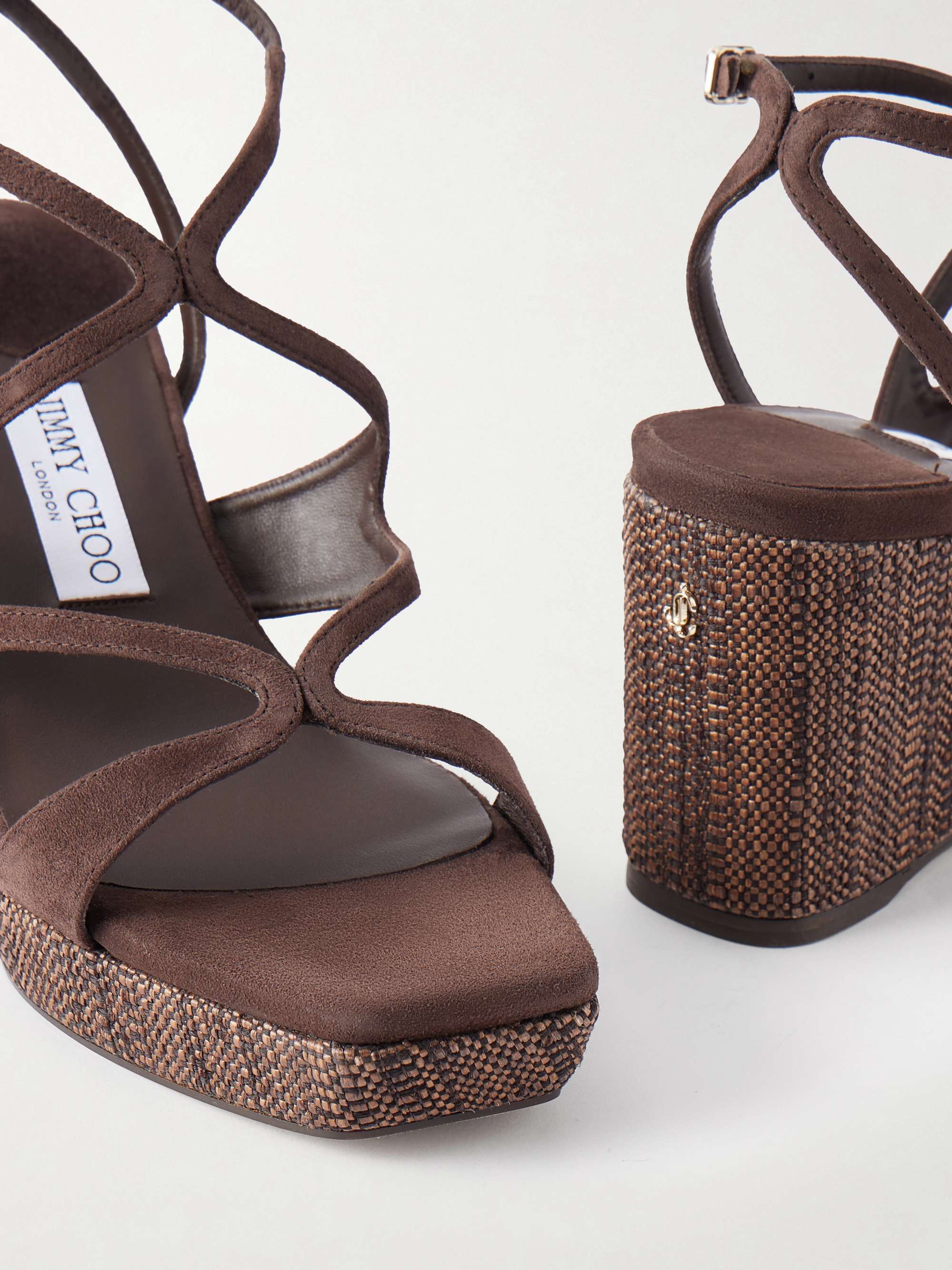 フレキシア ルチェルナ JIMMY CHOO Ayla 85 suede platform espadrilles | NET-A-PORTER