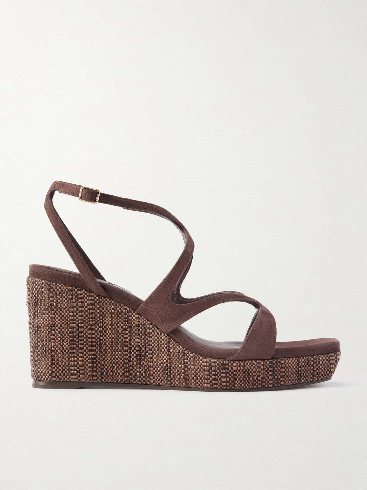 Jimmy Choo Ayla 85 Suede Platform Espadrilles In Brown