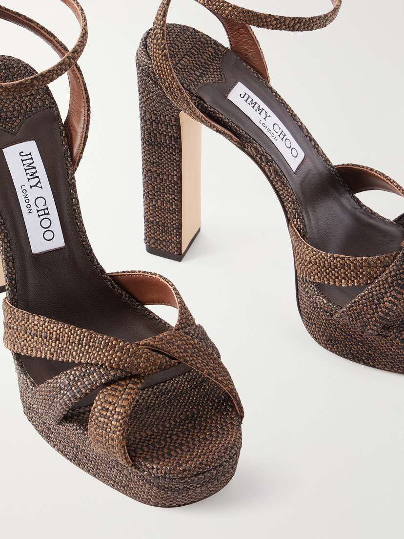 Jimmy Choo Kove 120 Raffia Woven Sandals | Thumbnail 5 Jimmy Choo Kove 120 Raffia Woven Sandals | Thumbnail 5
