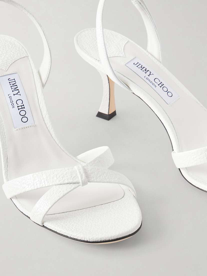 Jimmy Choo Elsy 70 Textured-leather Sandals | Thumbnail 5