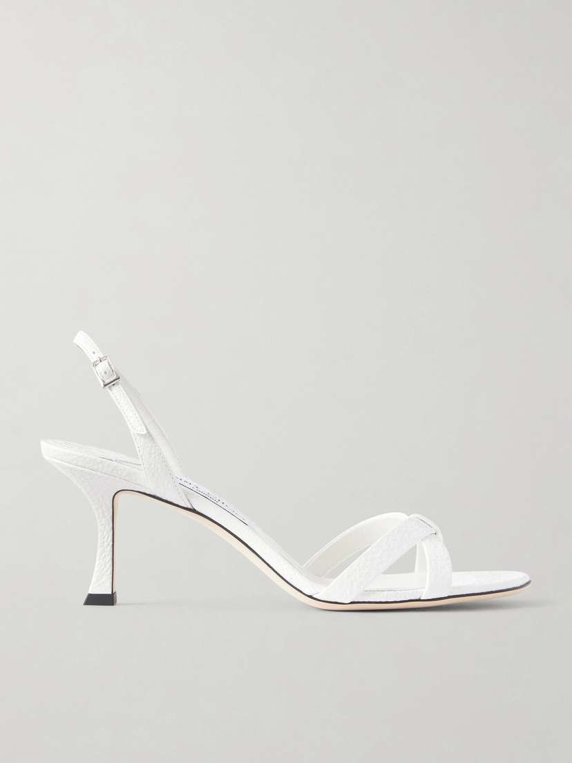 Jimmy Choo Elsy 70 Textured-leather Sandals