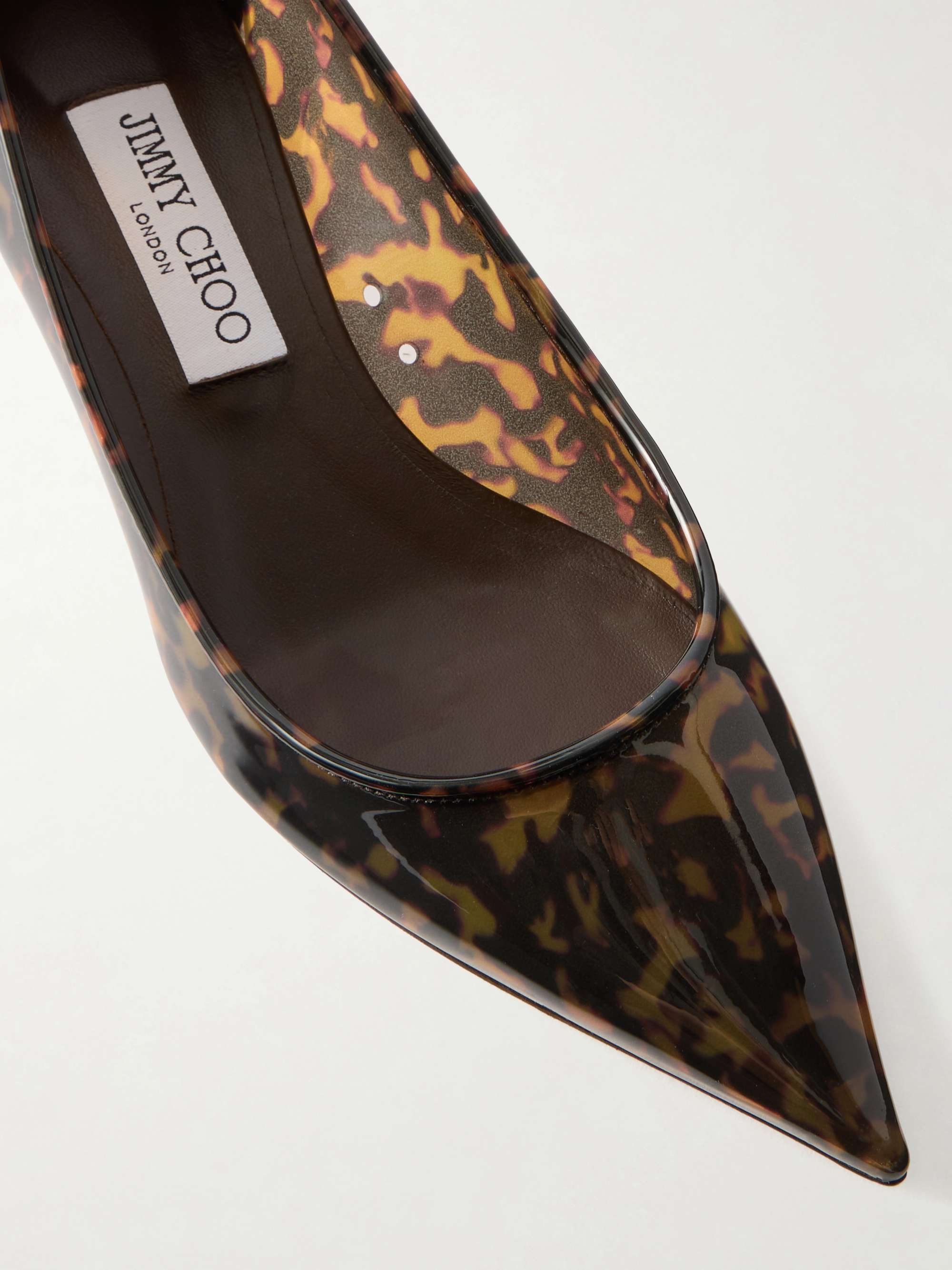JIMMY CHOO Amelia 30 animal-print PVC pumps | NET-A-PORTER