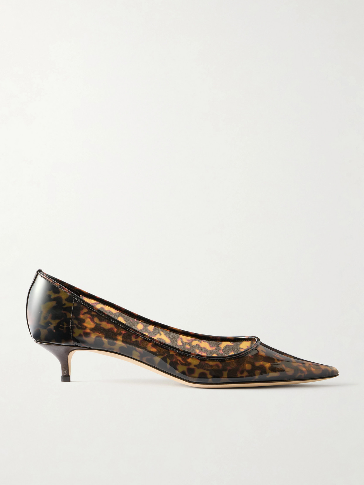 Jimmy Choo Amelia 30 Animal-print Pvc Pumps In Brown
