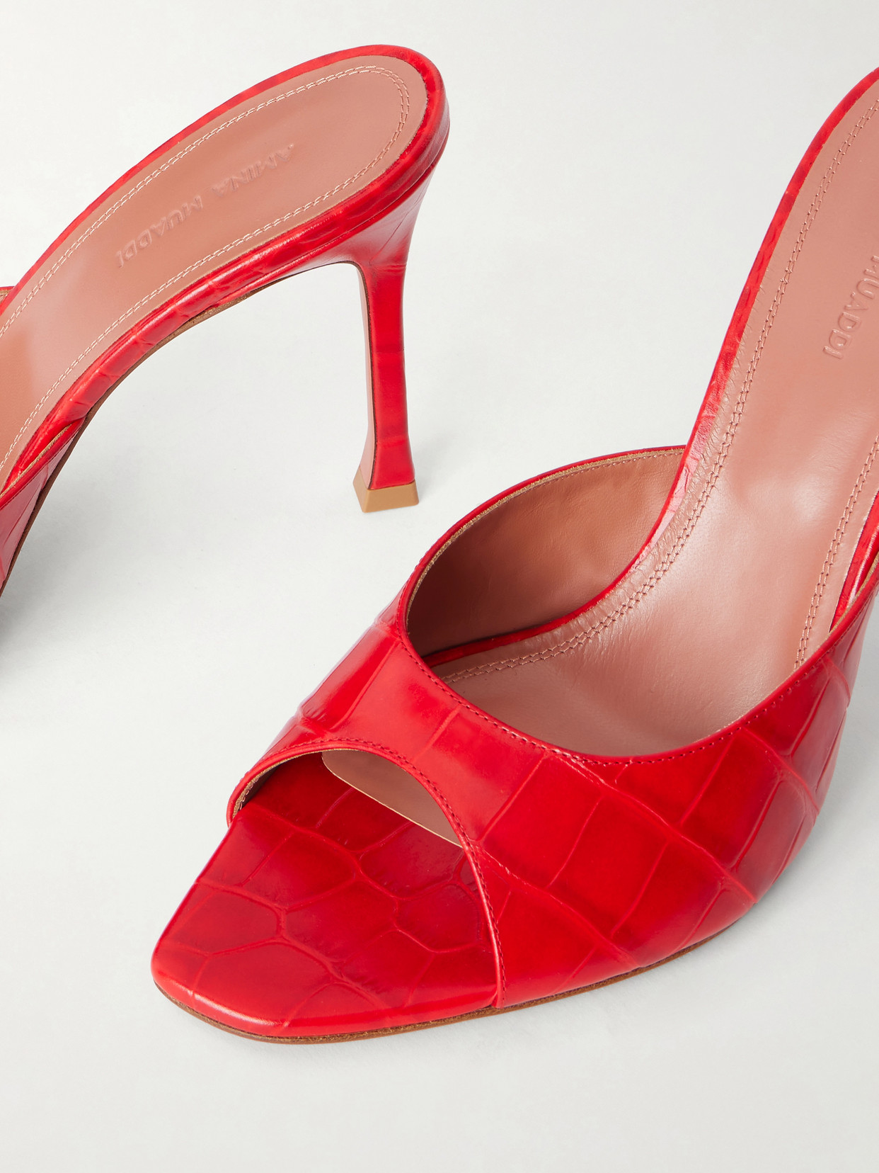 Alexa 95 Croc-Effect Mules