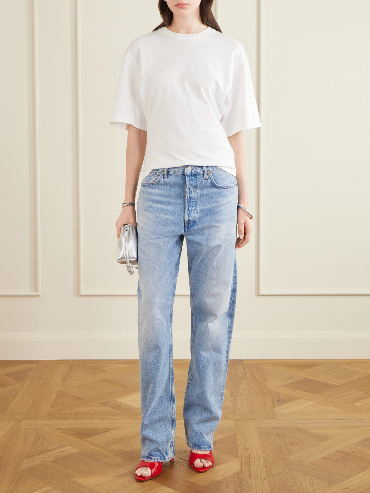Alexa 95 Croc-Effect Mules