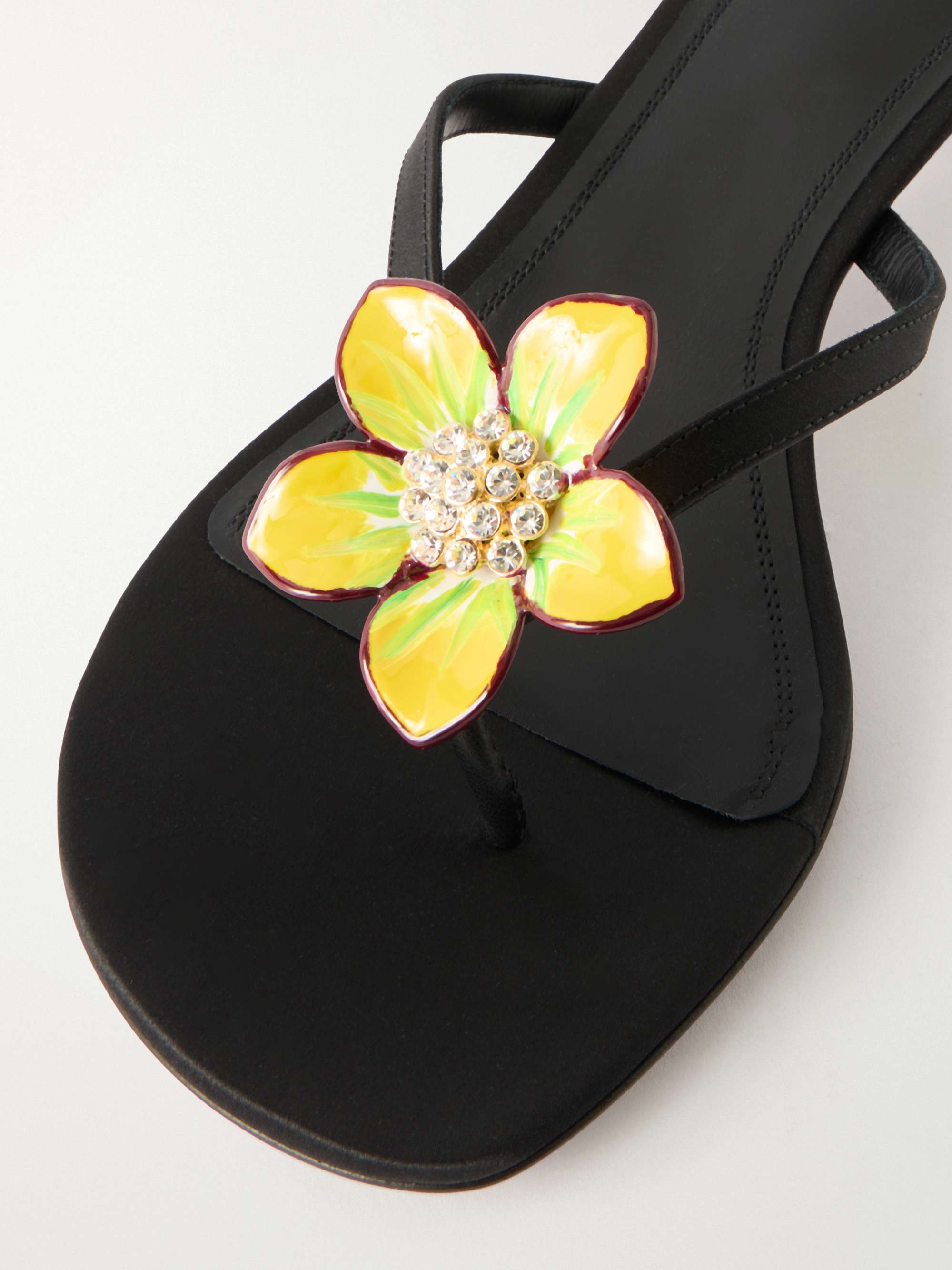 AMINA MUADDI 45 Vittoria satin thong sandals | NET-A-PORTER