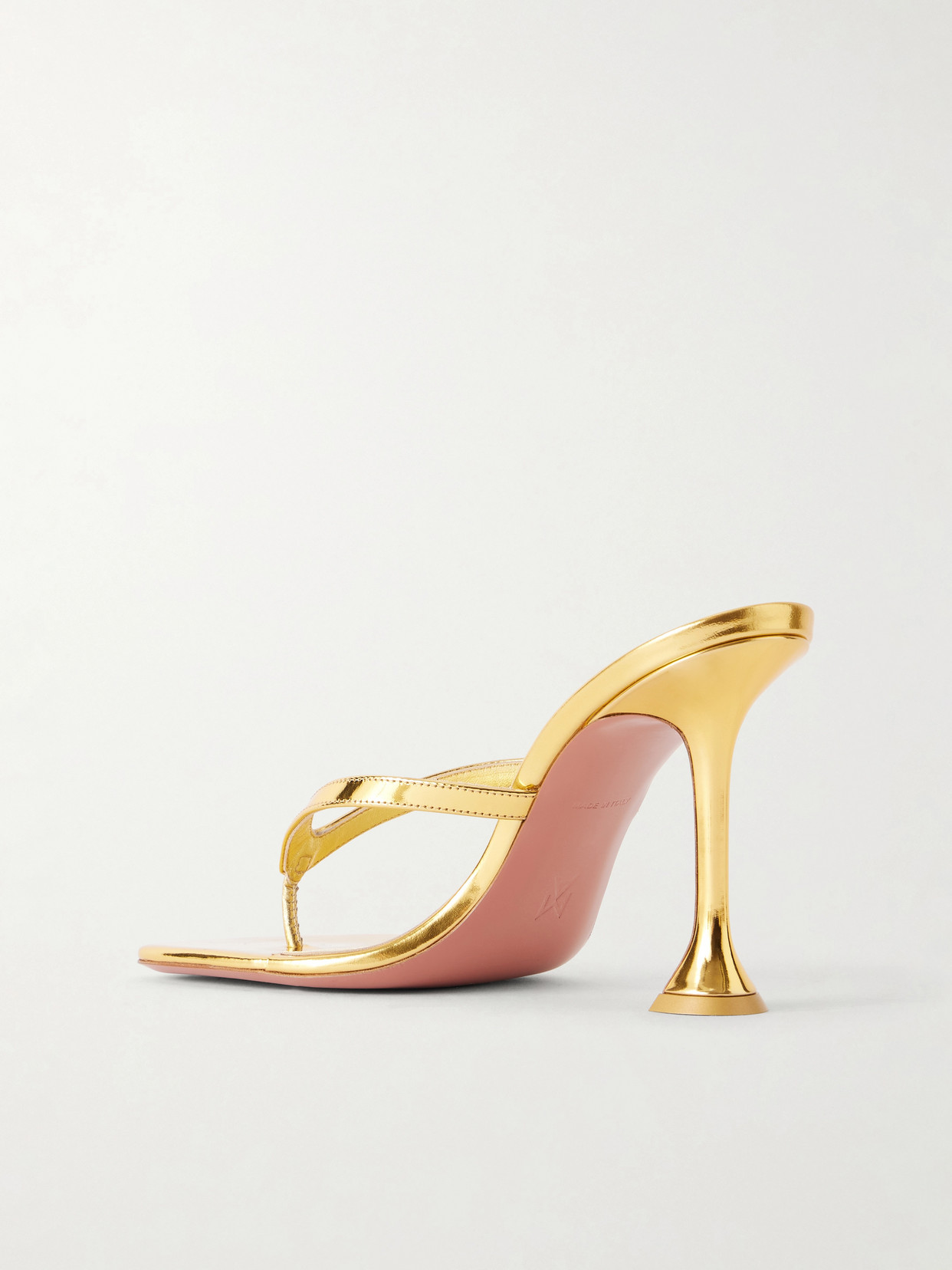 Juliette 95 Metallic Leather Thong Sandals