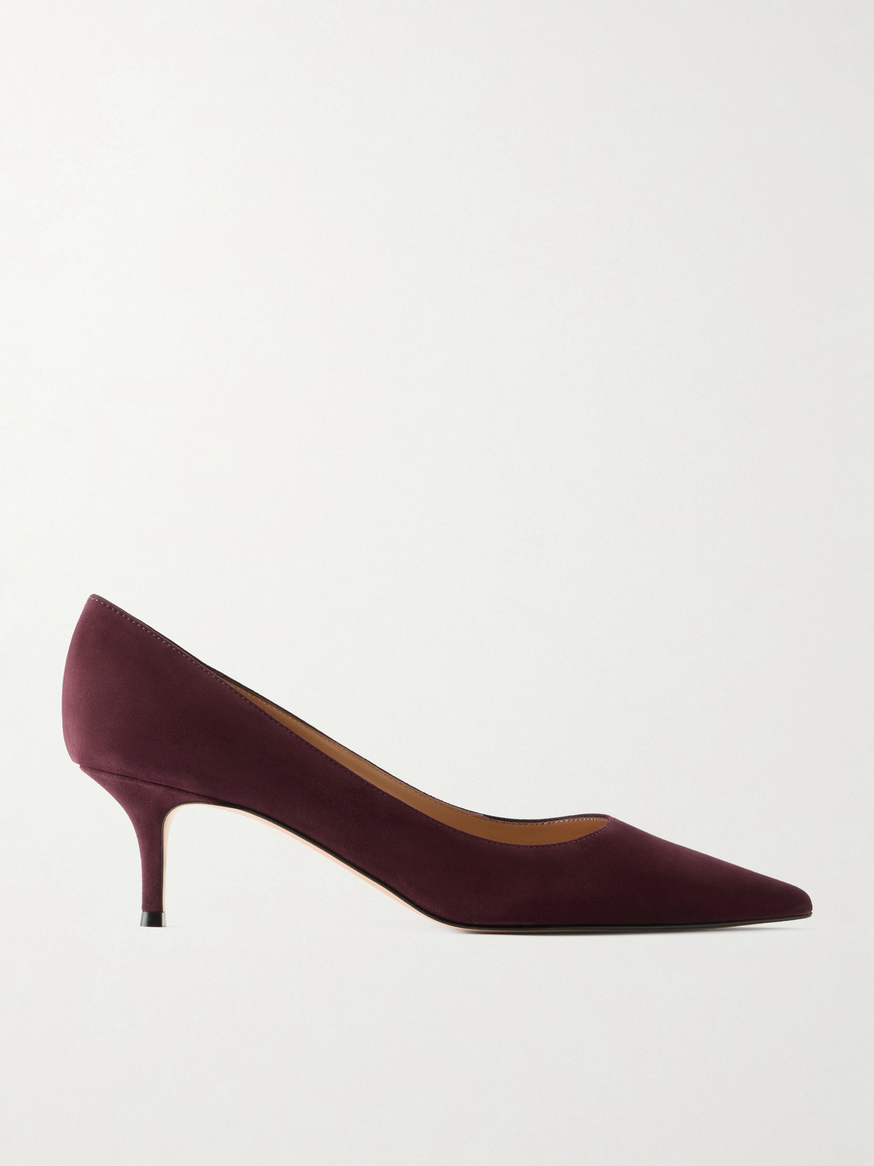 Gianvito Rossi 55 Suede Pumps In Burgundy