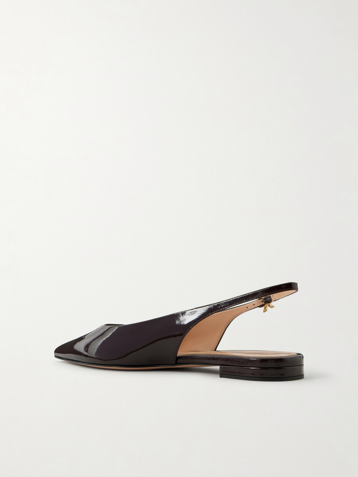 Robbie Polished-Leather Slingback
