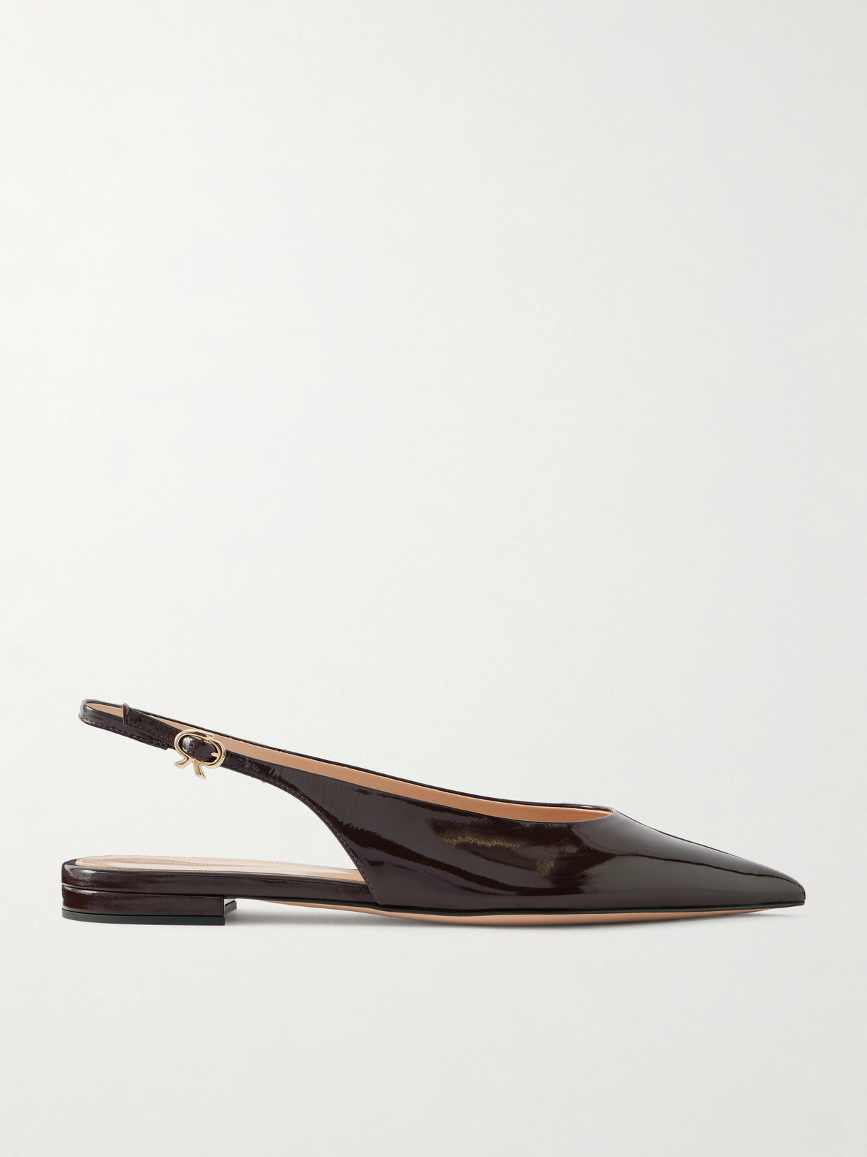 Robbie Polished-Leather Slingback