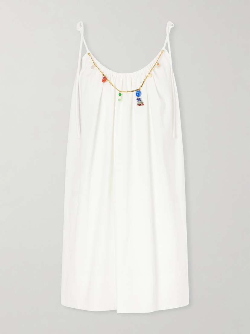 Stella McCartney Embellished Cotton Mini Dress