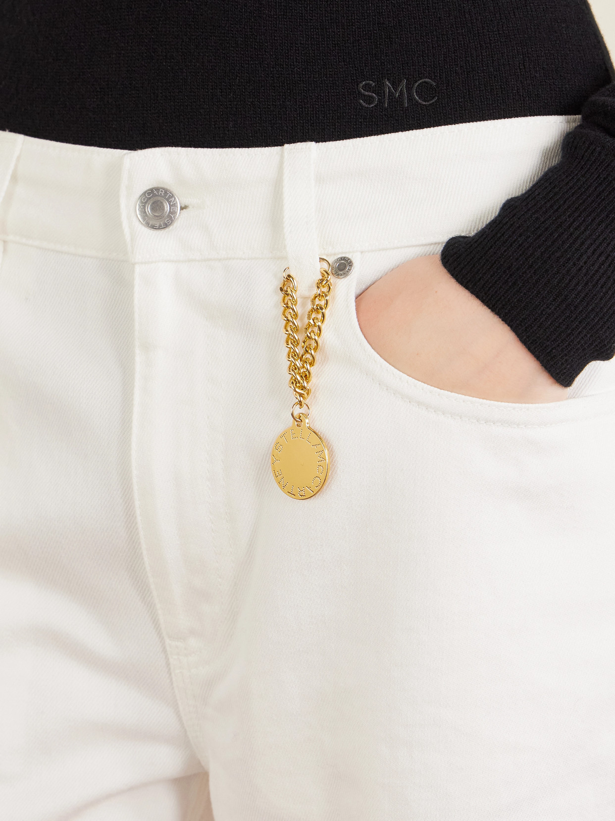 Cropped High-Rise Barrel-Leg Jeans