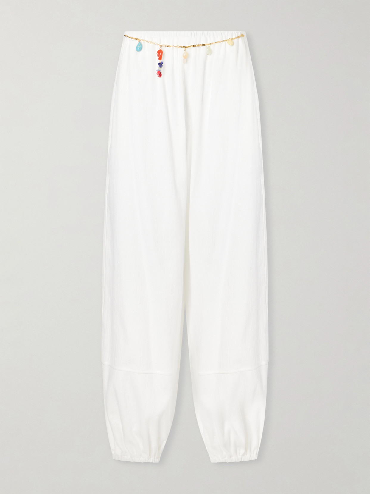Stella McCartney - Embellished Cotton-crepe Balloon Pants - White