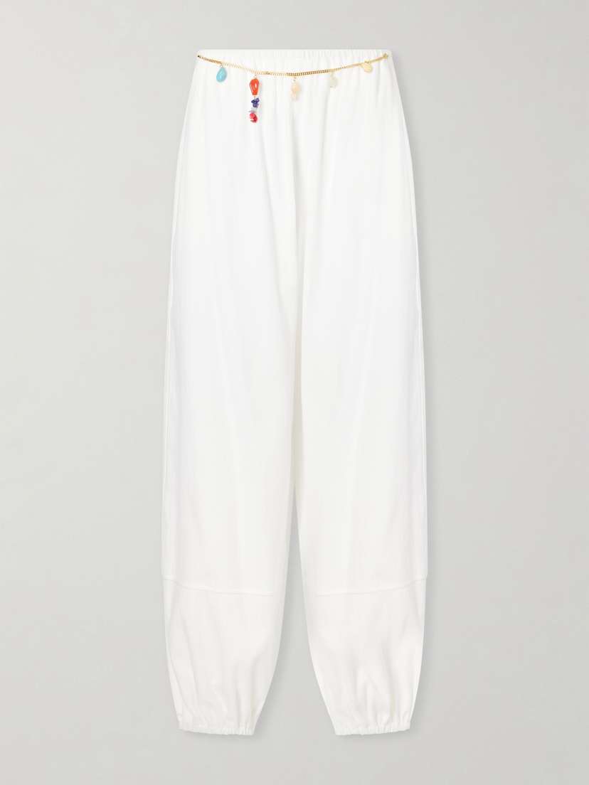 Stella McCartney Embellished Cotton-crepe Pants
