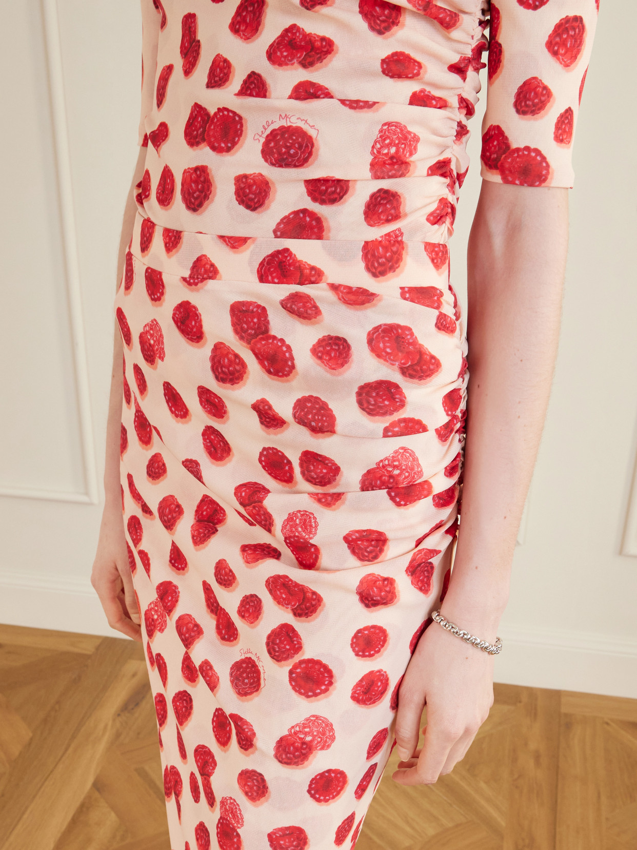 Printed Mesh Midi