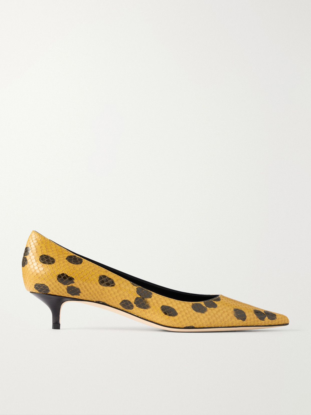 Jimmy Choo Amelia 30 Leopard-print Snake-effect Leather Pumps In Gold
