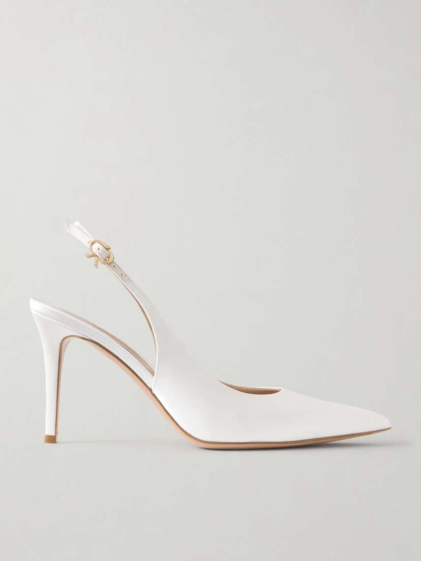 Gianvito Rossi Ribbon 85 Satin Slingback Pumps - Women's Shoes
