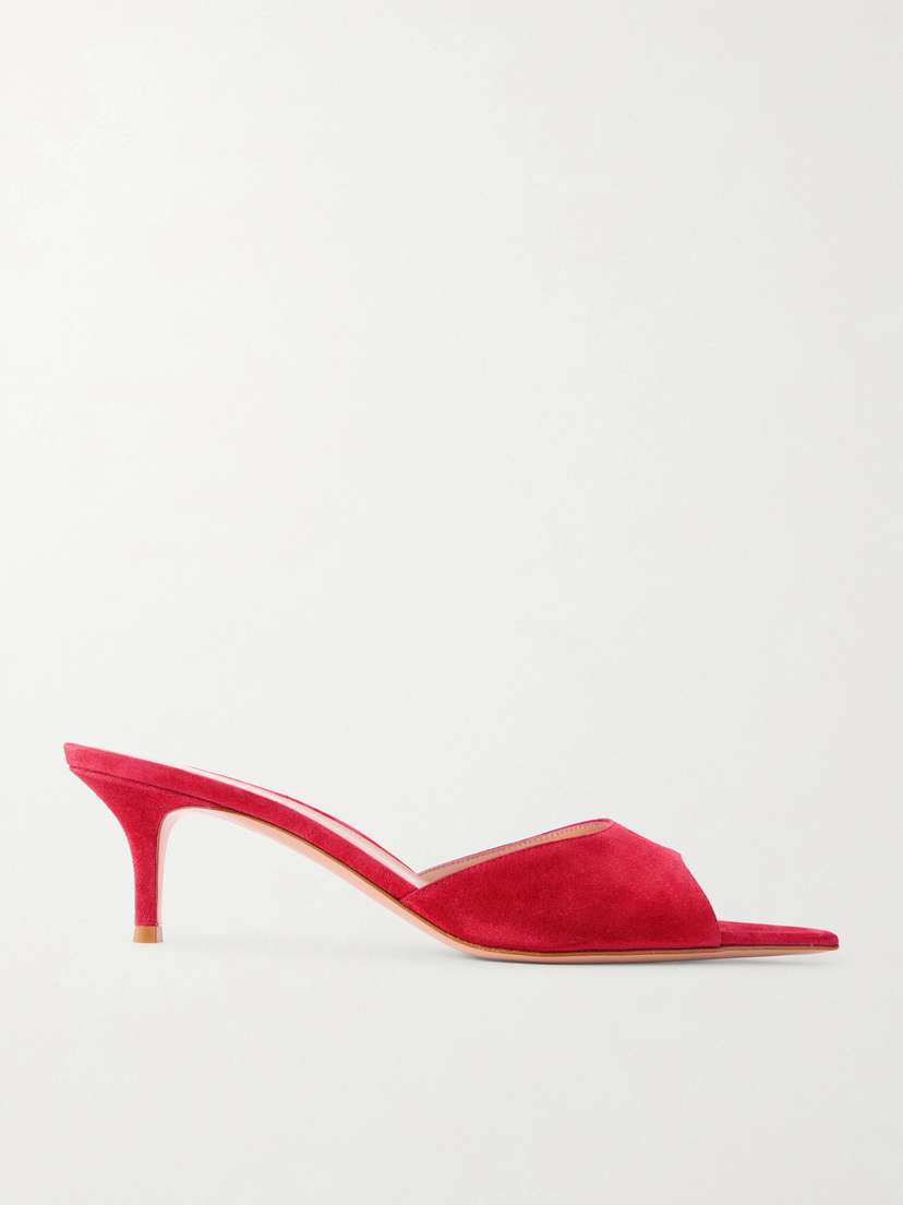Gianvito Rossi Elle 55 Suede Mules