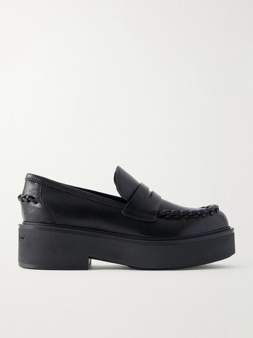 Tod's - Gomma Pesante embellished glossed-leather loafers | Plush