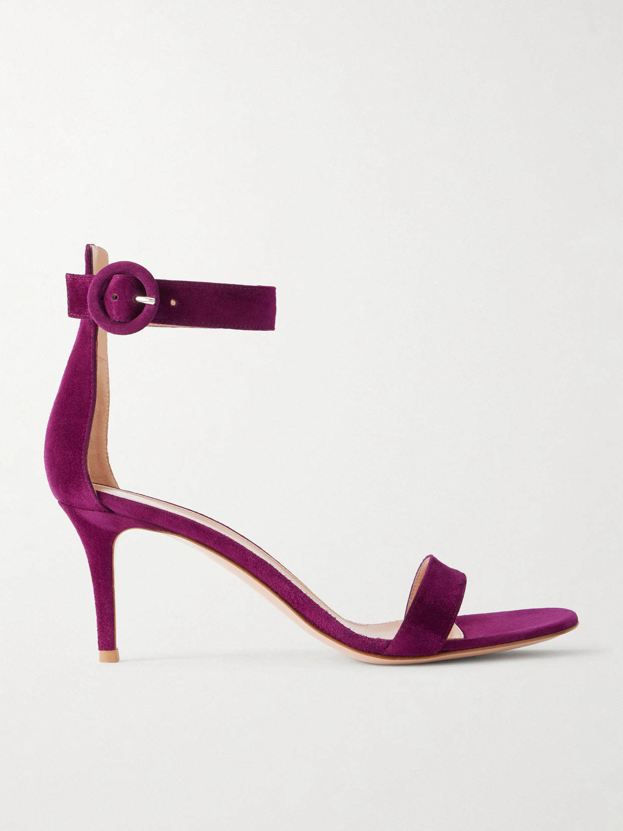 Gianvito Rossi Portofino 70 Suede Sandals In Purple