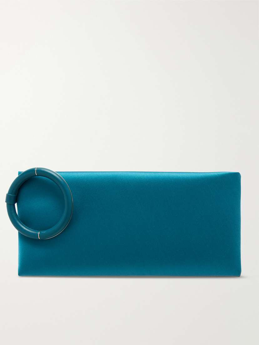 Tom Ford Aura Leather-trimmed Satin Clutch | Thumbnail 7 Tom Ford Aura Leather-trimmed Satin Clutch | Thumbnail 7