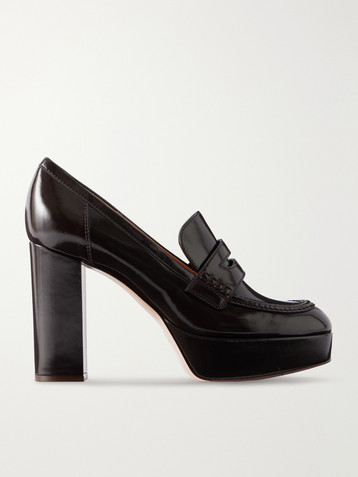 GIANVITO ROSSI Hadden Nuit 70 leather platform pumps