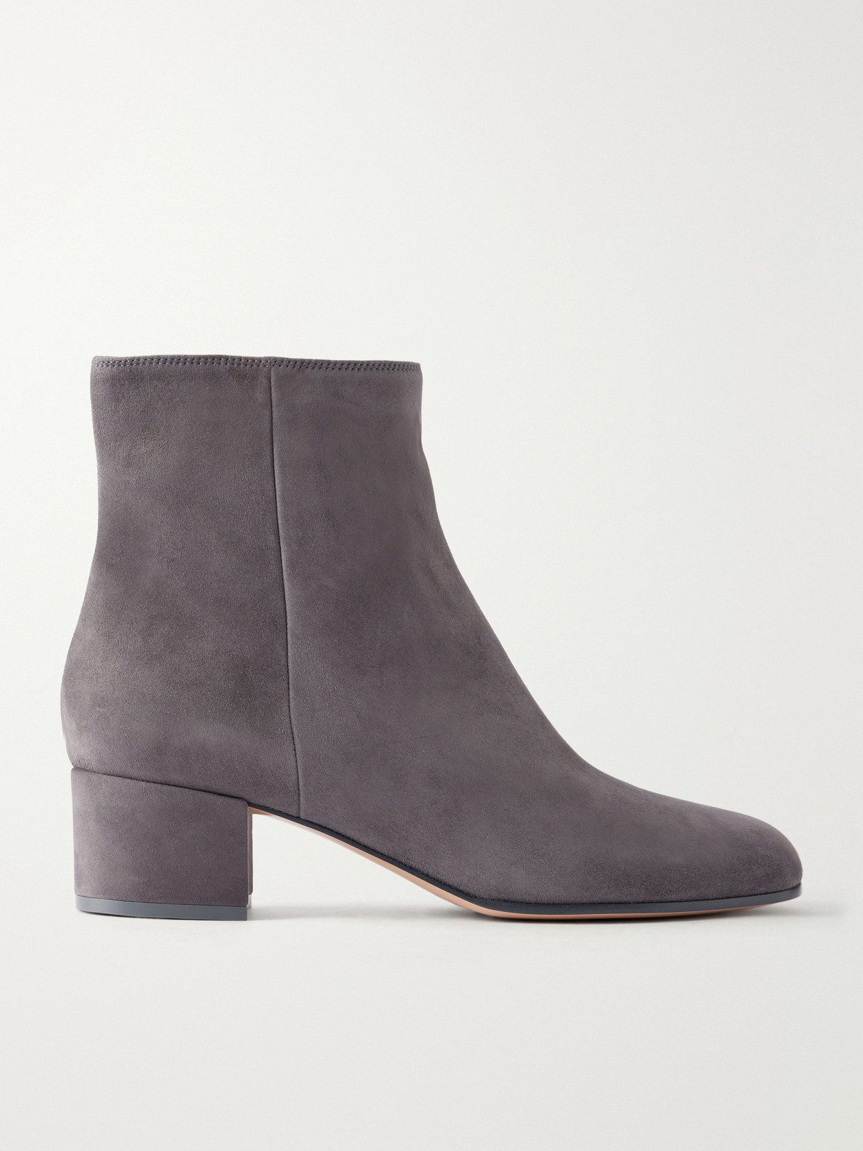Gianvito Rossi Joelle 45 Suede Ankle Boots In Gray