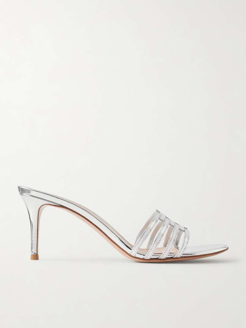 Gianvito Rossi Metallic Leather Sandals