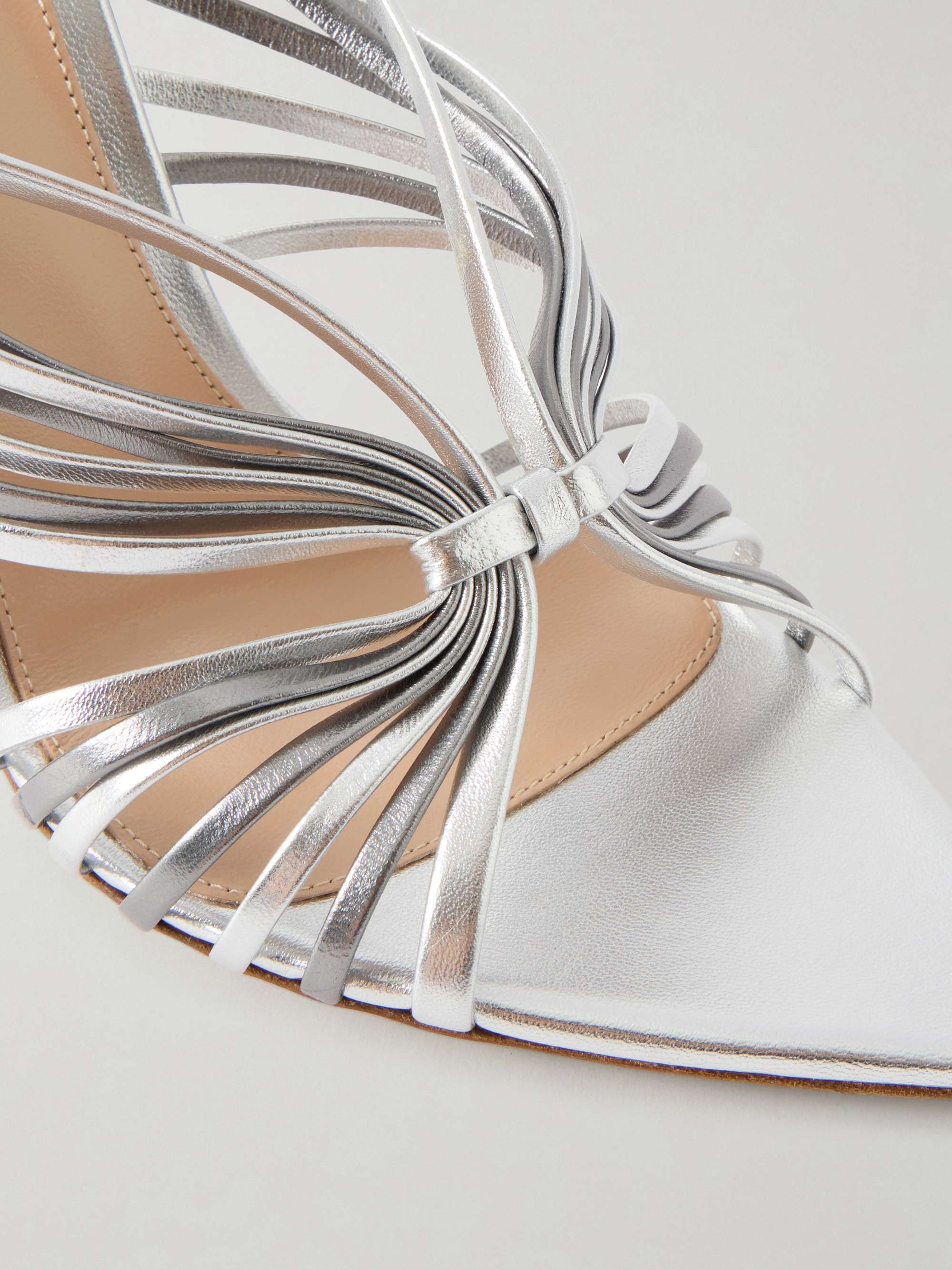 GIANVITO ROSSI 105 metallic leather slingback sandals | NET-A-PORTER