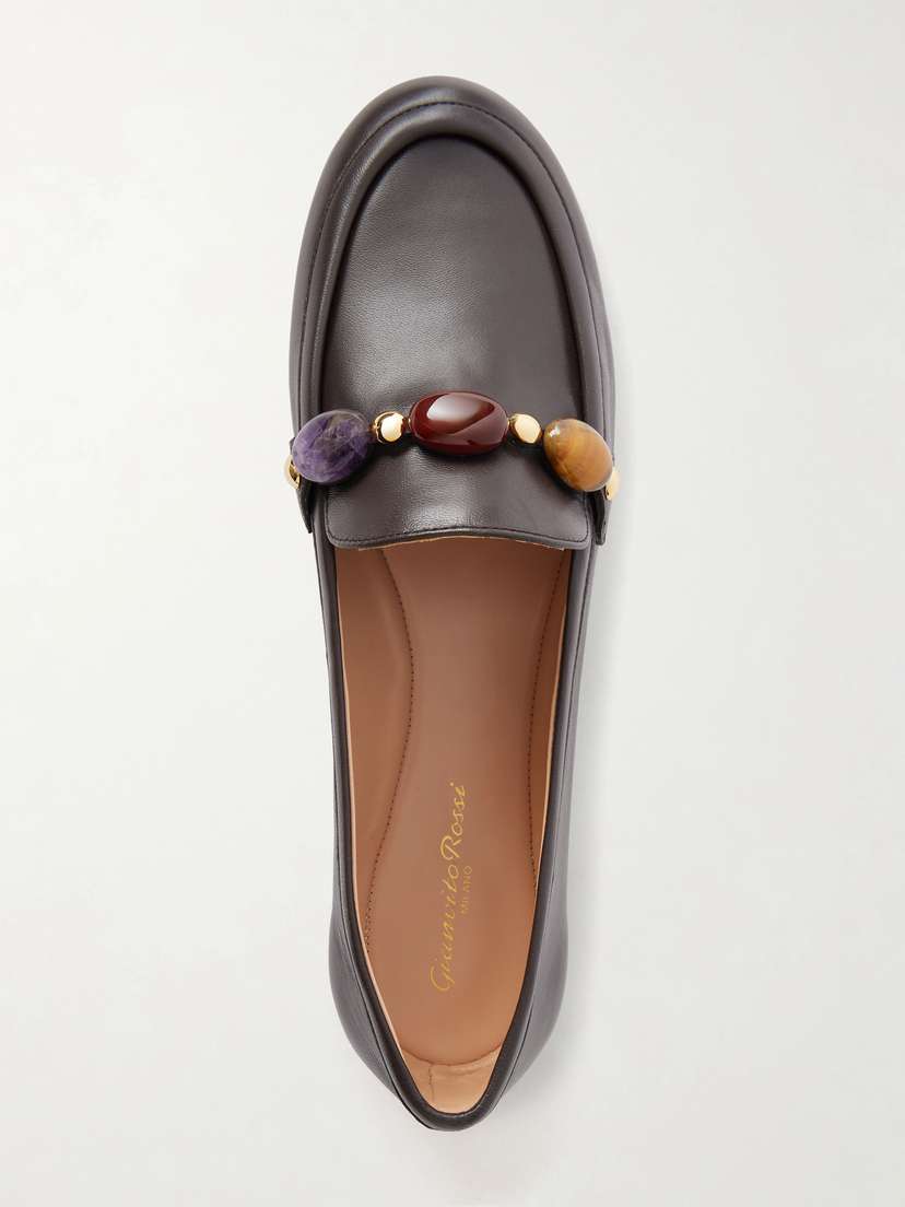 Gianvito Rossi Embellished Leather Loafers | Thumbnail 6 Gianvito Rossi Embellished Leather Loafers | Thumbnail 6