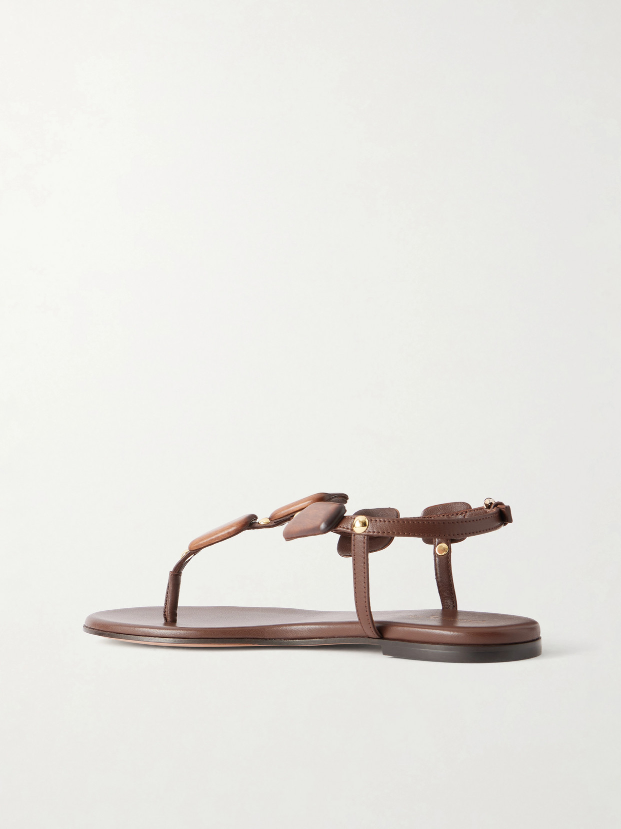 Gianvito Rossi Embellished Leather Sandals In Animal Print