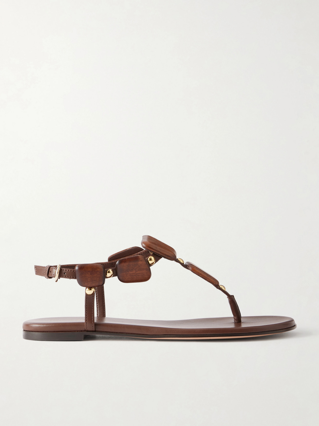 Gianvito Rossi Embellished Leather Sandals In Animal Print