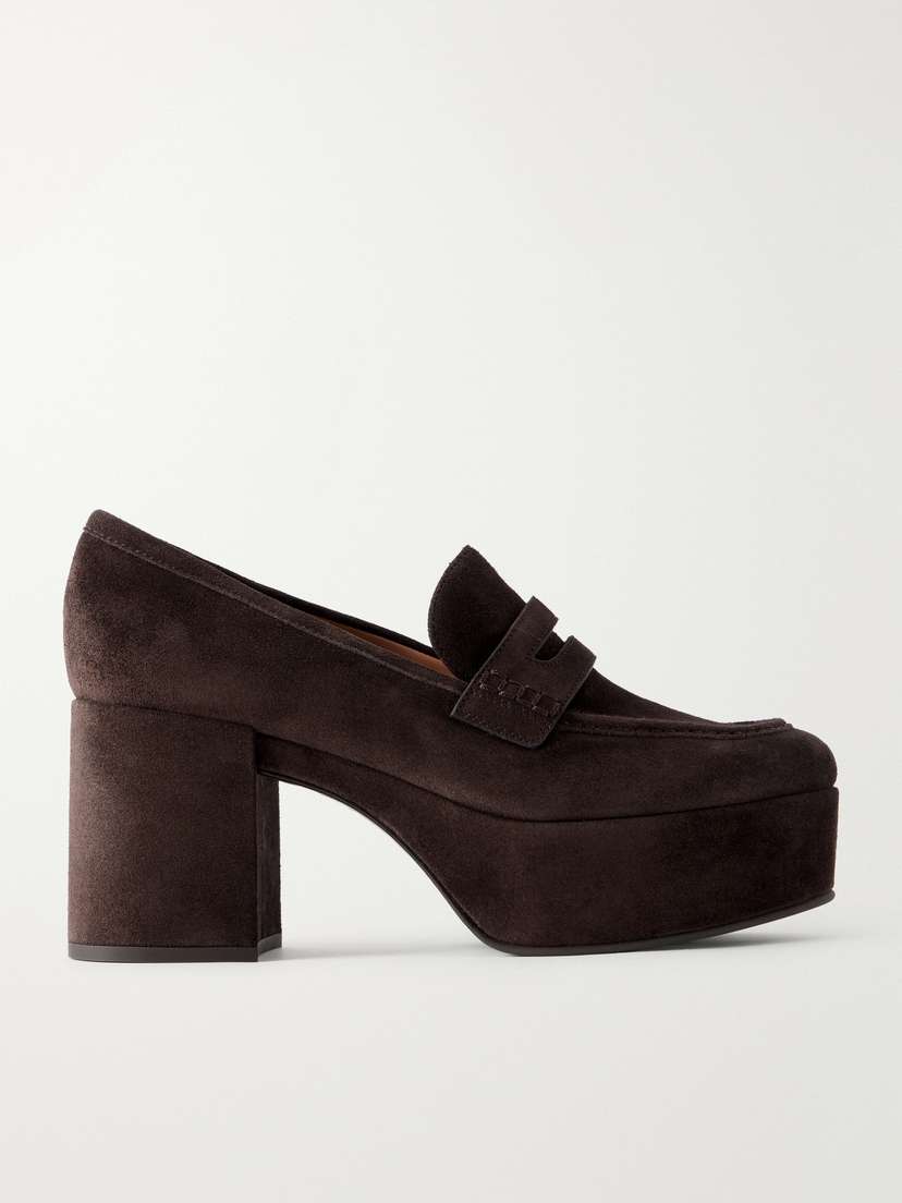Gianvito Rossi Jenna 35 Suede Platform Pumps