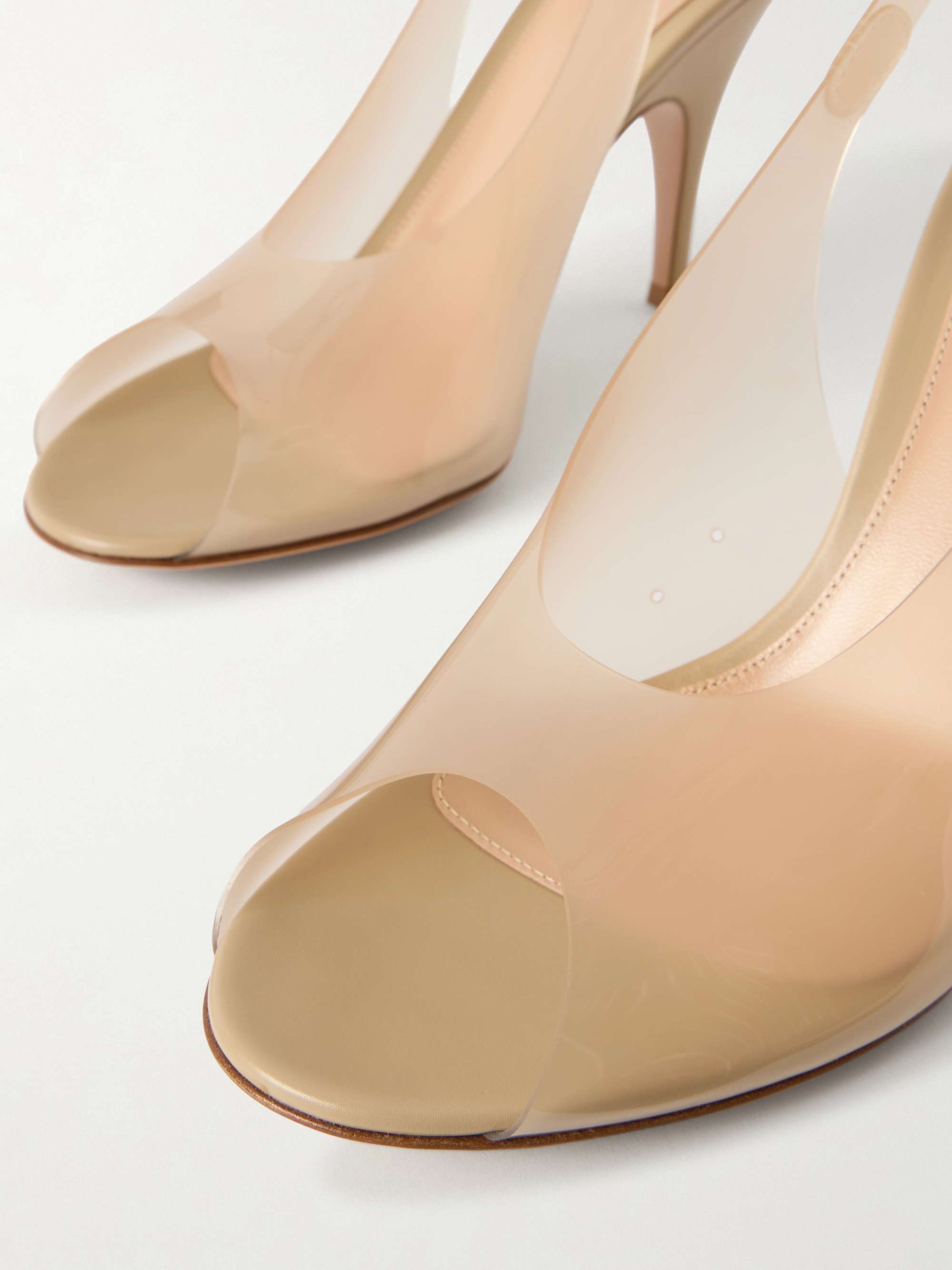 GIANVITO ROSSI Cher 95 PVC slingback sandals | NET-A-PORTER