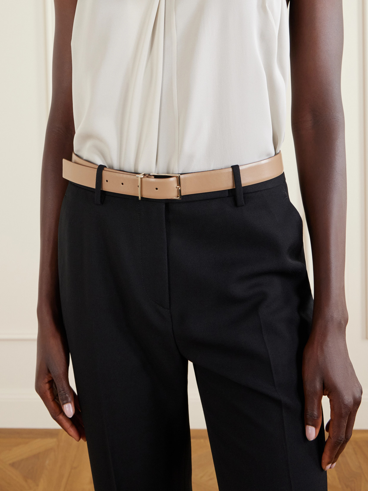Tom Ford Solid Color Classic Belt In Brown