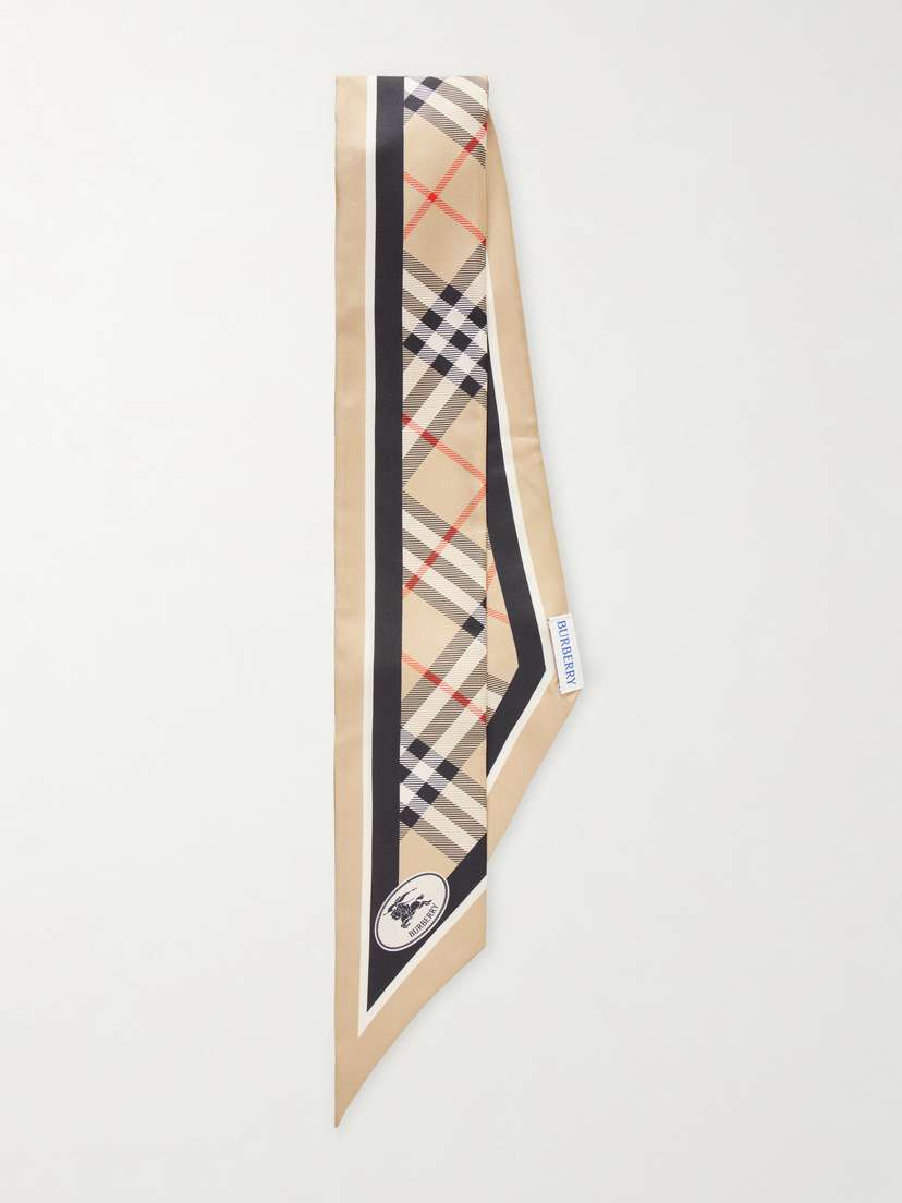 Burberry Checked Silk-twill Scarf