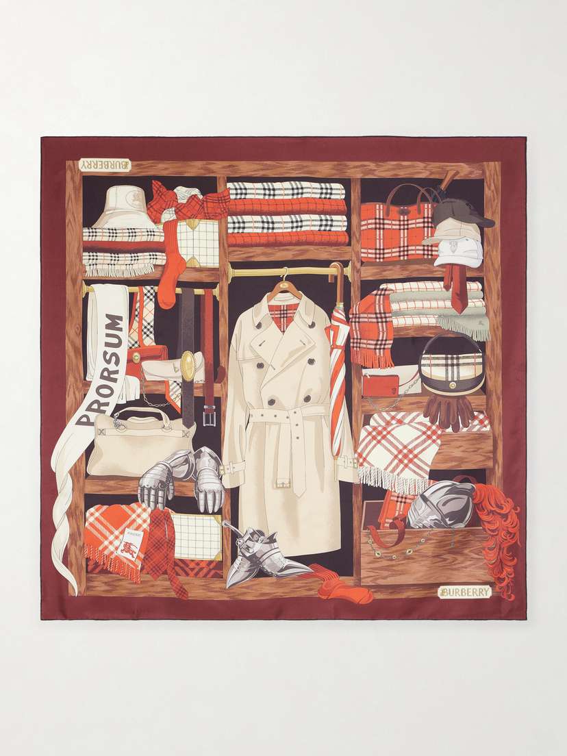 Burberry Printed Silk-twill Scarf | Thumbnail 4 Burberry Printed Silk-twill Scarf | Thumbnail 4