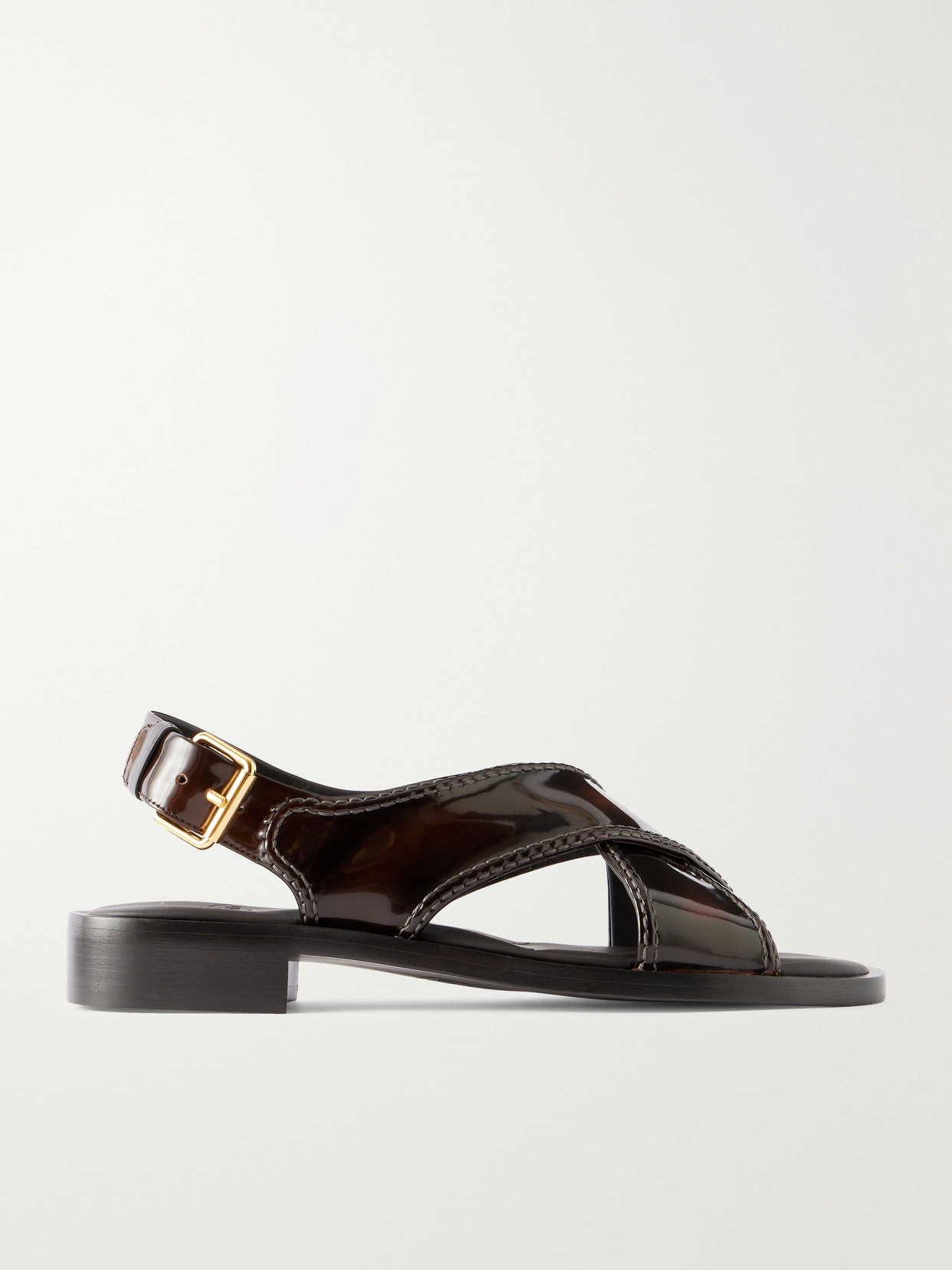 Church's Sondra Patent-leather Sandals In Brown
