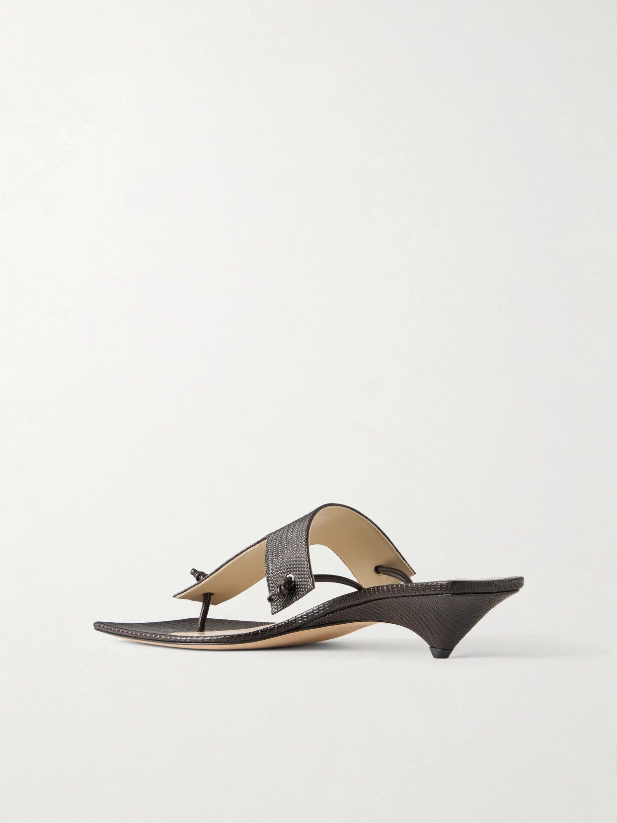 Edge T-Strap 35 Lizard-Effect Sandals