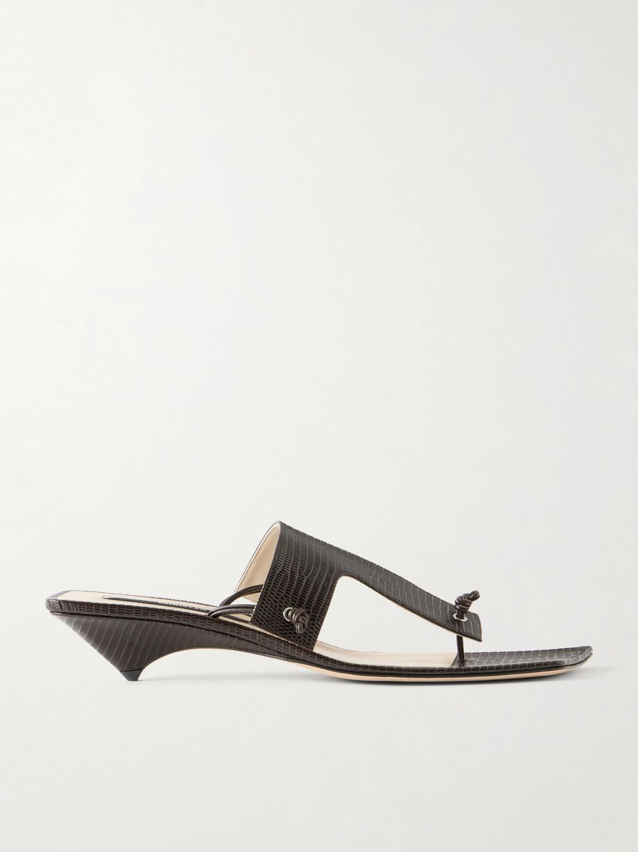 Edge T-Strap 35 lizard-effect thongs