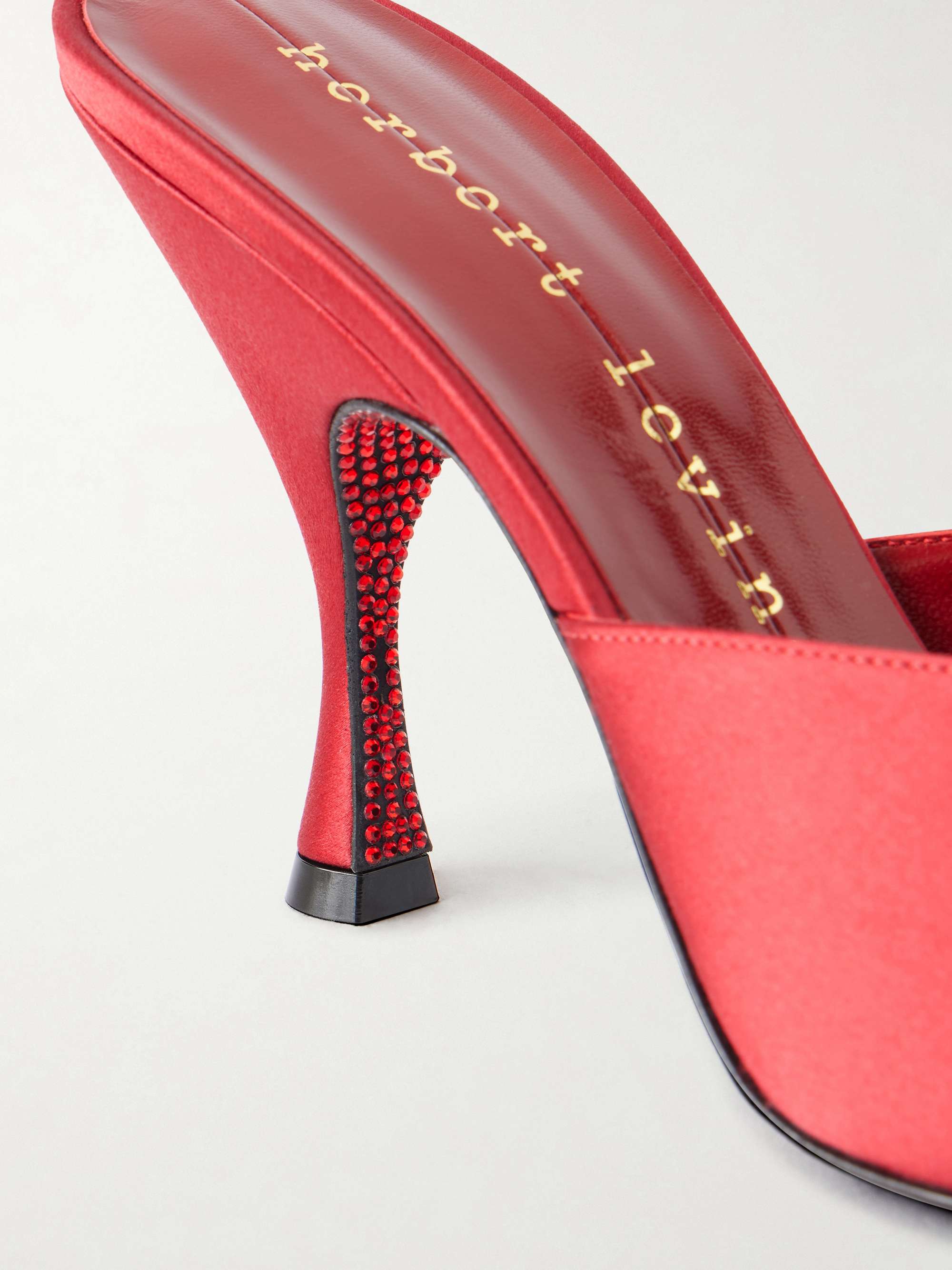 HERBERT LEVINE Sitting Pretty 100 satin mules | NET-A-PORTER