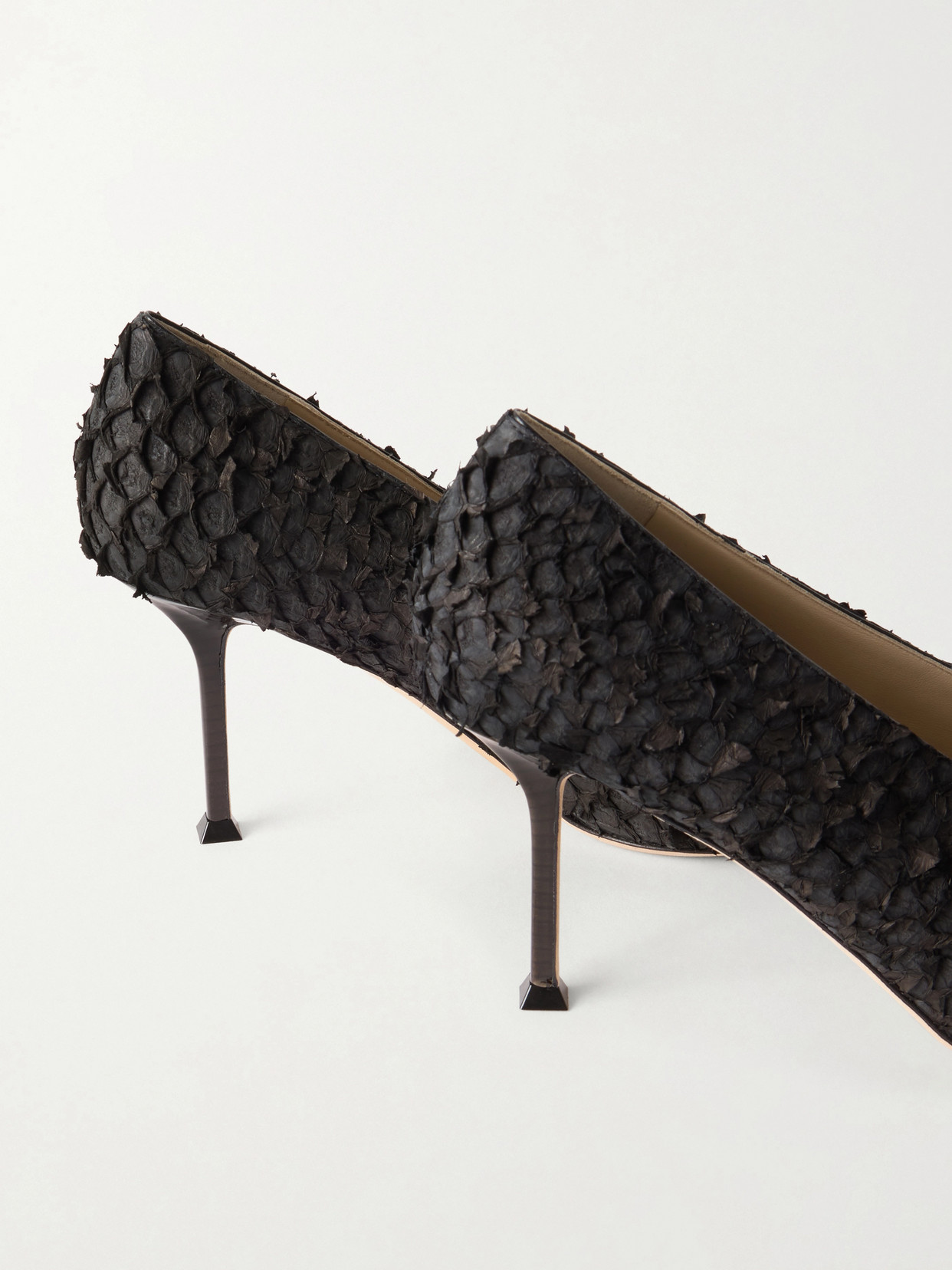 Helix 75 Frayed Fish Skin Pumps