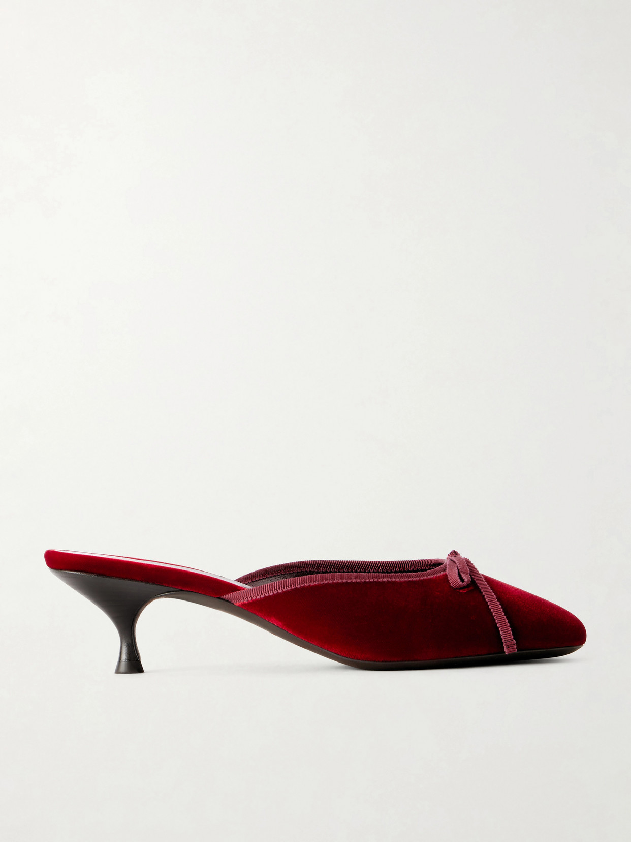 Herbert Levine 24/7 50 Bow-detailed Velvet Pumps In Red