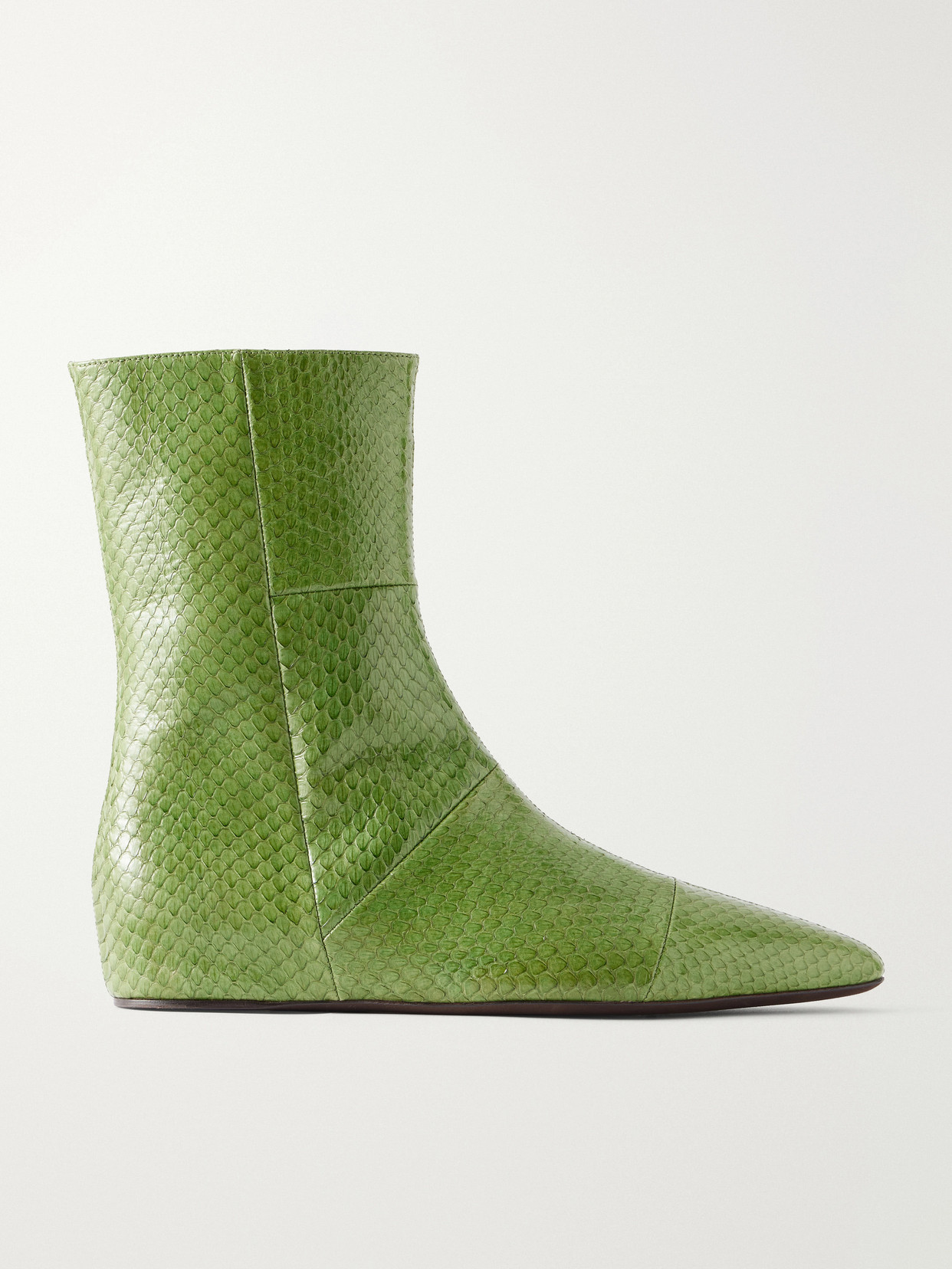 All In All Snake-Effect Ankle Boots