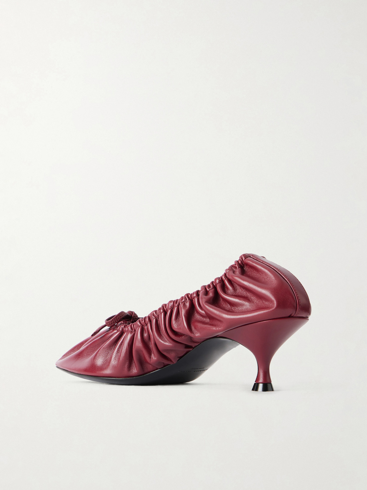 Gather Around 55 Bow-Detailed Gathered Pumps