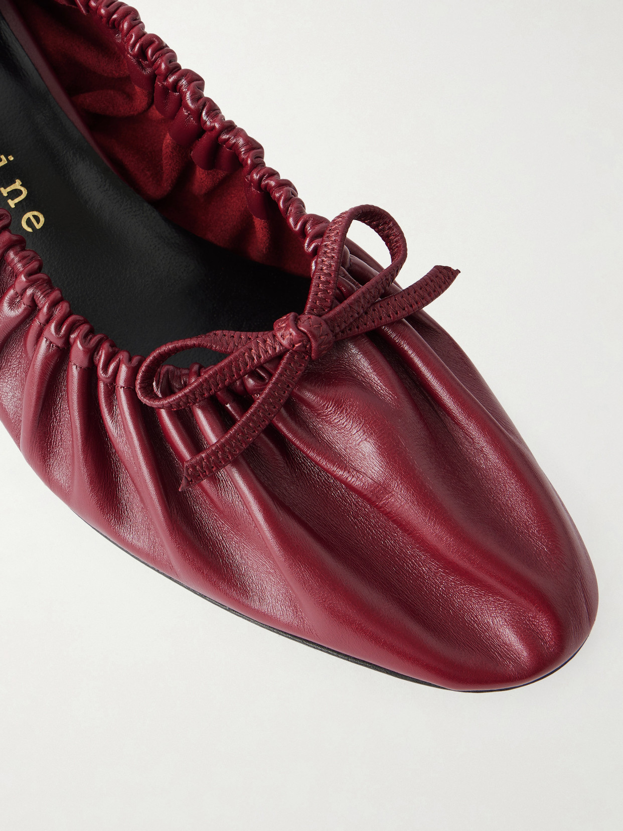 Gather Around 55 Bow-Detailed Gathered Pumps