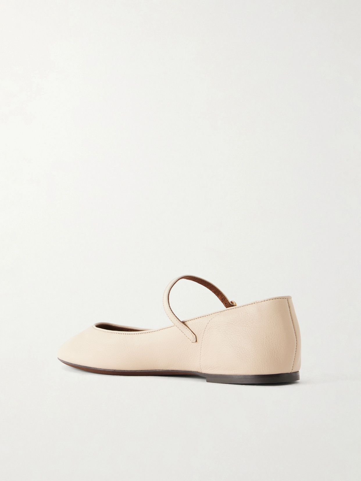 Rule The Day Textured-Leather Ballet Flats