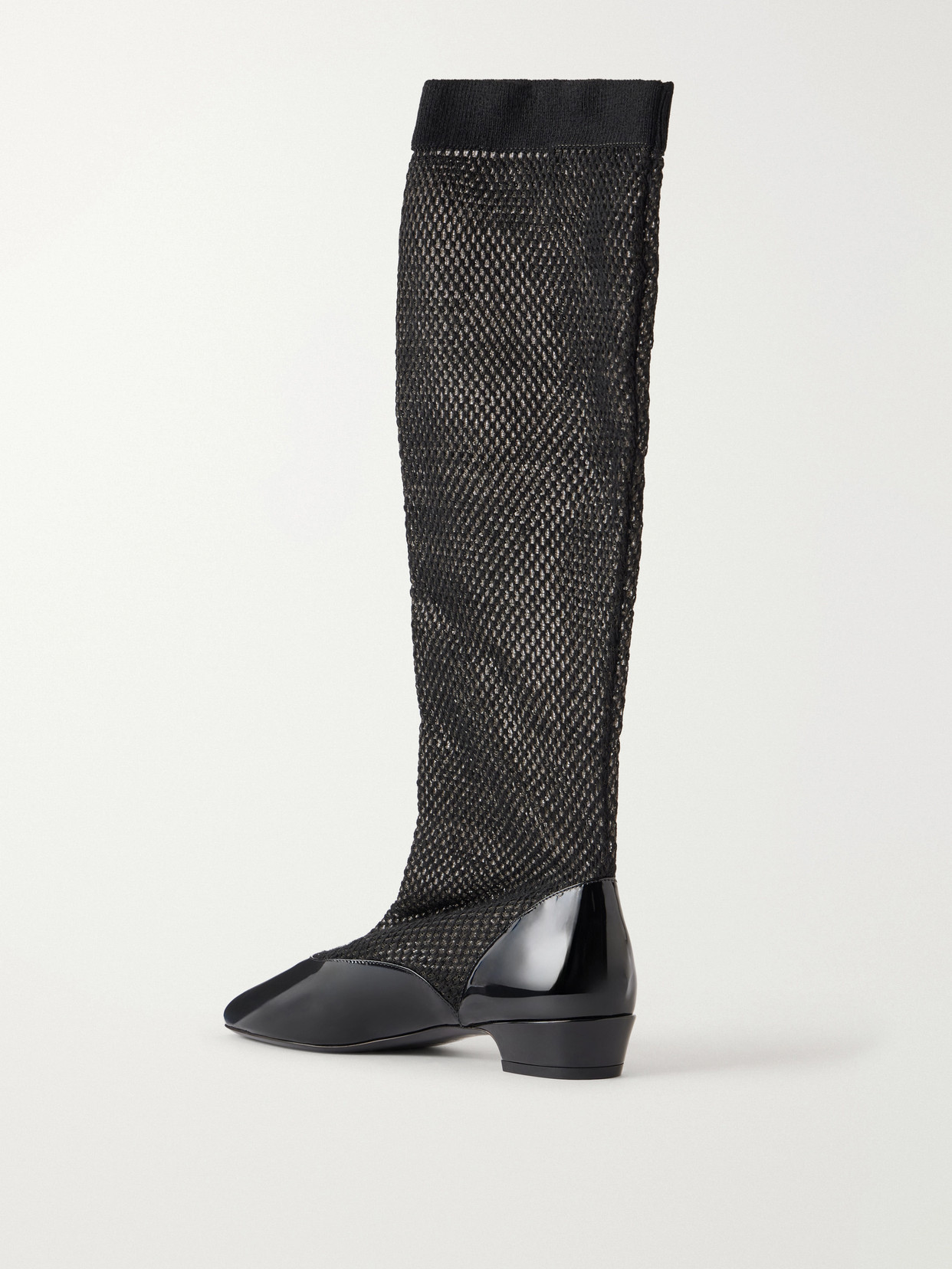 All That Jazz 25 Mesh-Trimmed Boots